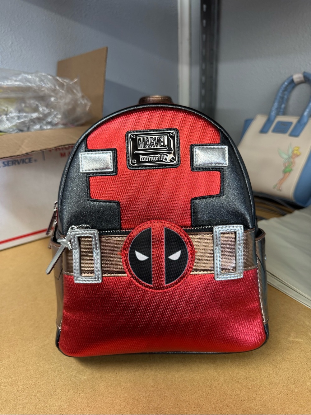 Loungefly Red & Black Deadpool Mini Backpack NWT